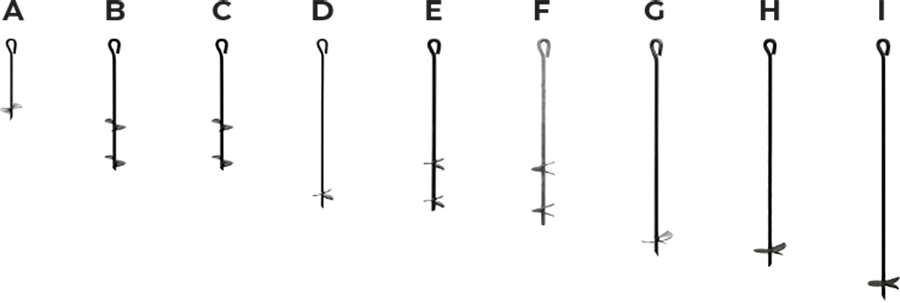 eye auger anchors multi-purpose