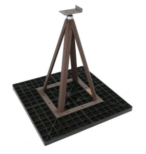 square pad with steel pier